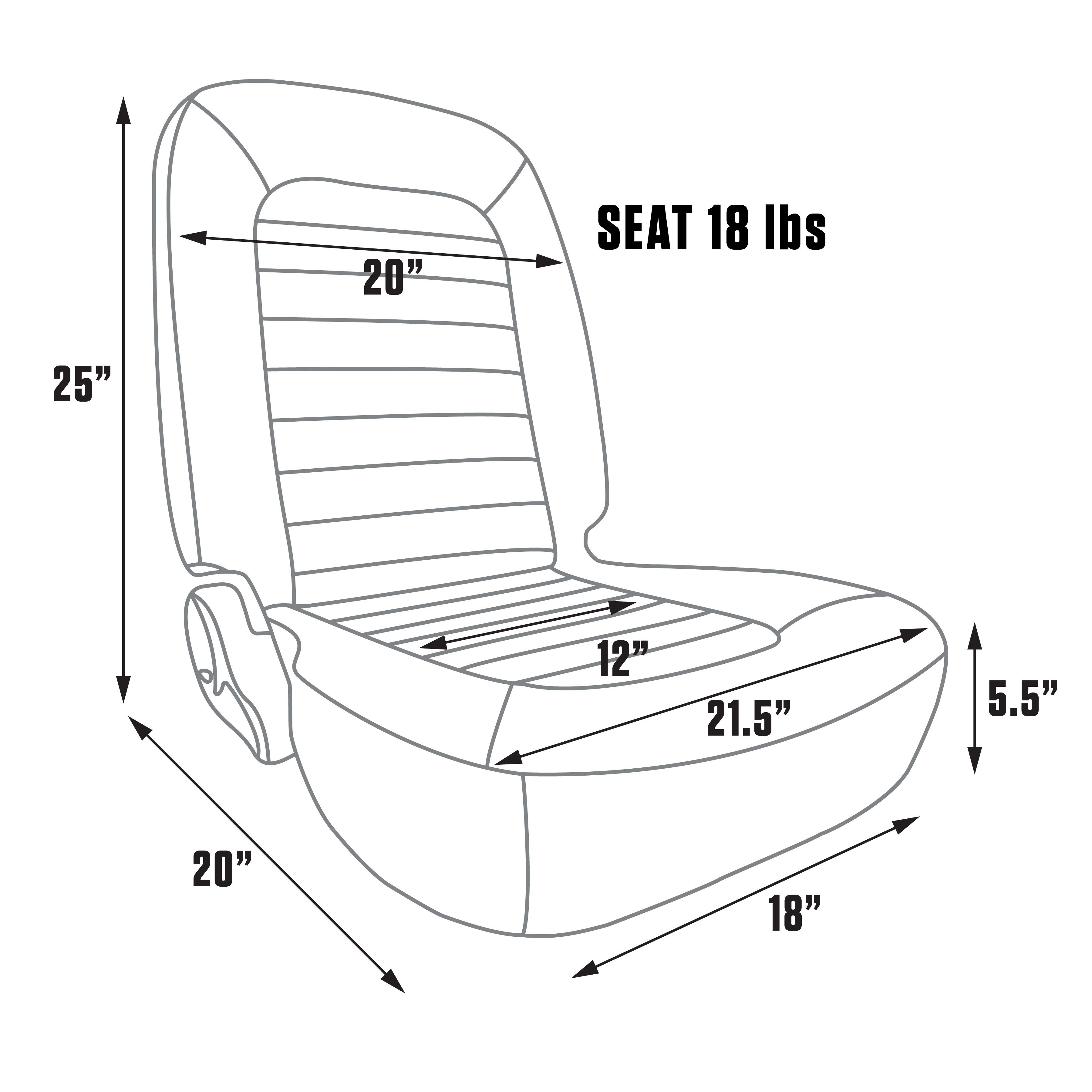 Procar Classic Low Back seat dimensions