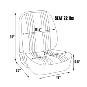 Procar Pro-90 Low Back seat dimensions