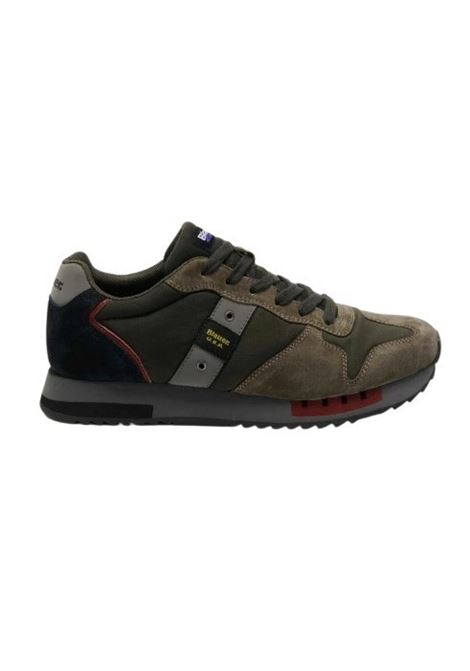 Sneakers blauer uomo f5 queens01 black military a25 BLAUER | F5QUEENS01/WAXBLK BLACK/MILITARY