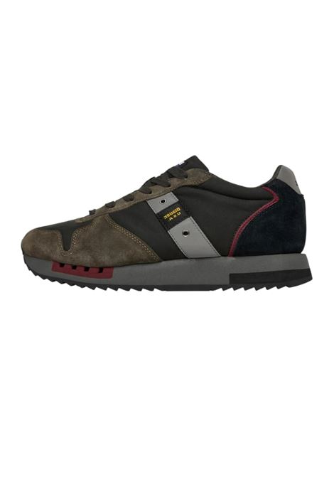 Sneakers blauer uomo f5 queens01 black military a25 BLAUER | F5QUEENS01/WAXBLK BLACK/MILITARY