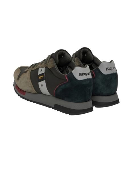 Sneakers blauer uomo f5 queens01 black military a25 BLAUER | F5QUEENS01/WAXBLK BLACK/MILITARY