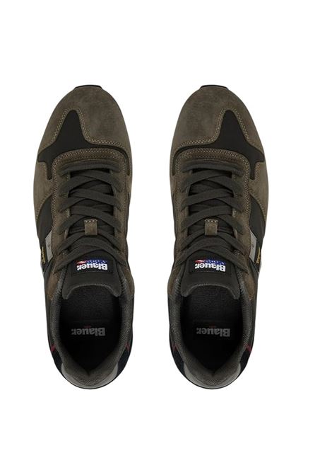 Sneakers blauer uomo f5 queens01 black military a25 BLAUER | F5QUEENS01/WAXBLK BLACK/MILITARY