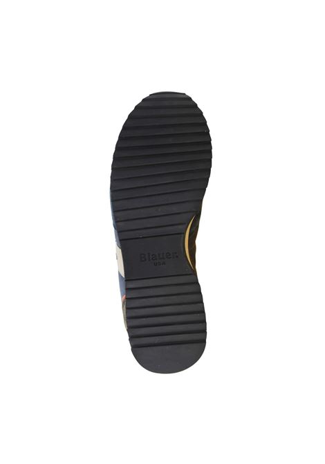 Sneakers blauer uomo f5 queens01 wax navy grey a25 BLAUER | F5QUEENS01/WAXNVY/GRY NAVY GREY