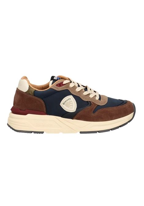 Sneakers blauer uomo F5ray02 navy brown a25 BLAUER | F5RAY02/NUSNVY/DKB NAVY DARK BROWN