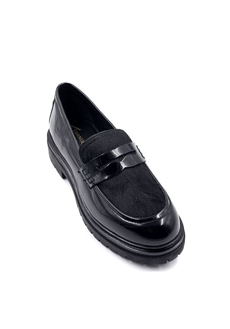 Mocassino emanuelle vee donna indira vernice 452m a25 EMANUELLE VEE | 452M-808-10PACB BLA
