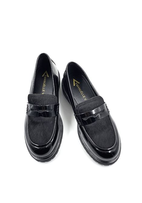 Mocassino emanuelle vee donna indira vernice 452m a25 EMANUELLE VEE | 452M-808-10PACB BLA