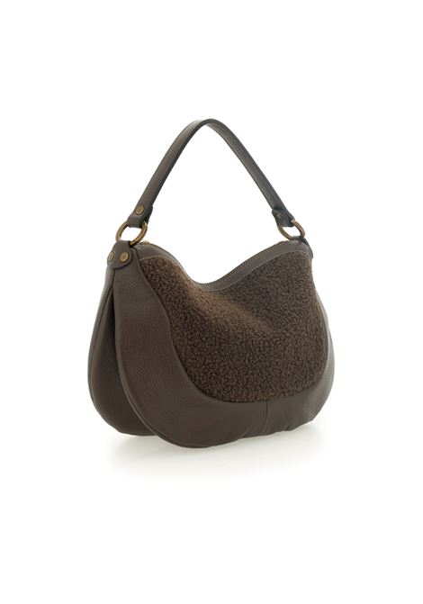 Borsa Gabs a spalla MARTY curly fur + bull quercia GABS | G011170T2_X2922C1562 MARTY TG M