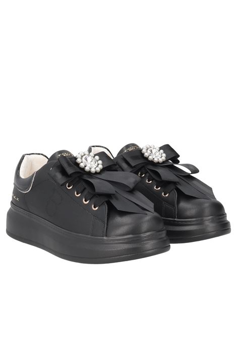 Sneakers tosca blu donna chic sf2501 nere fiocco a25 TOSCA BLU | SF2501S00699B FIOCCO NERO/BIANCO