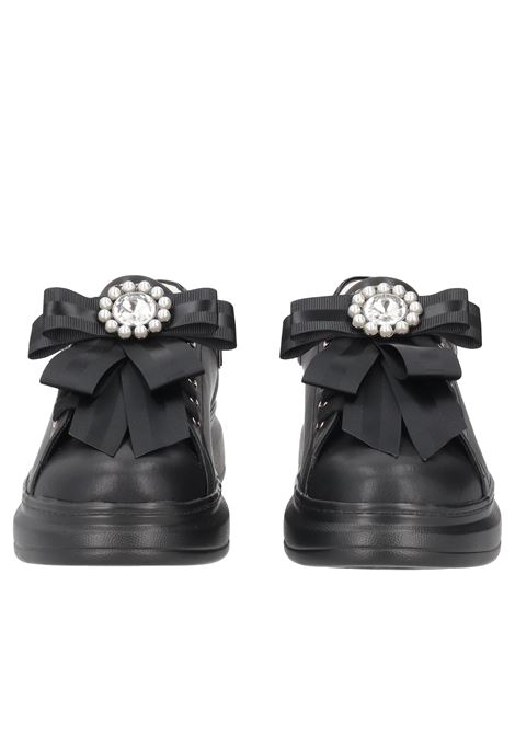 Sneakers tosca blu donna chic sf2501 nere fiocco a25 TOSCA BLU | SF2501S00699B FIOCCO NERO/BIANCO