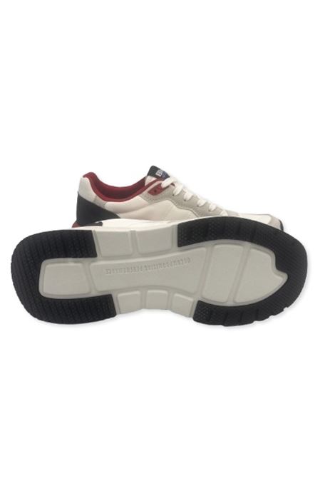 Sneakers blauer uomo s5ray01 white navy  yellow pe25 BLAUER | S5RAY01/NYNNYLON WHITE/NAVY
