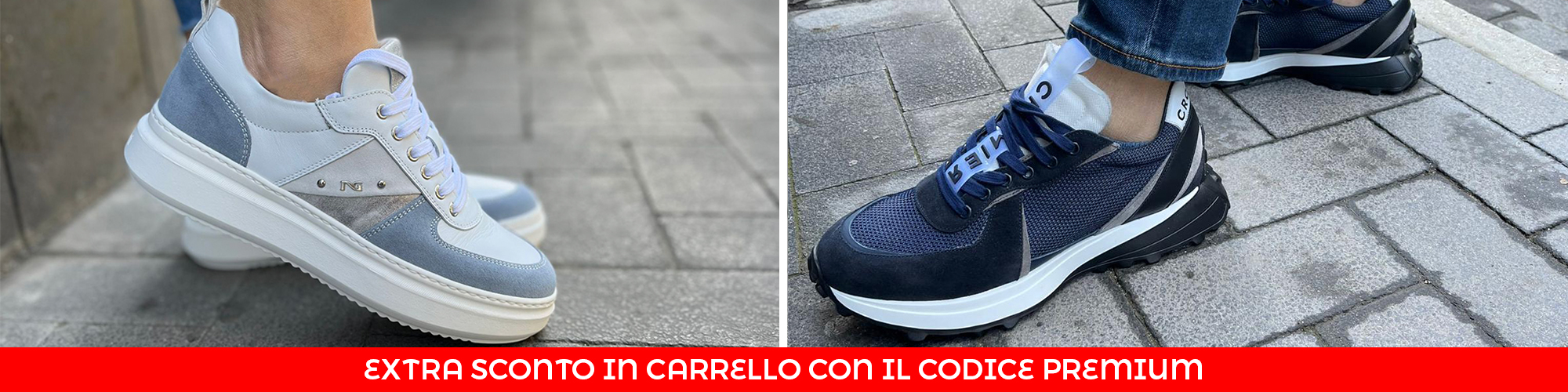 Scarpe Donna D.A.T.E. Sneakers linea Aura Silk colore Bianco a sconto