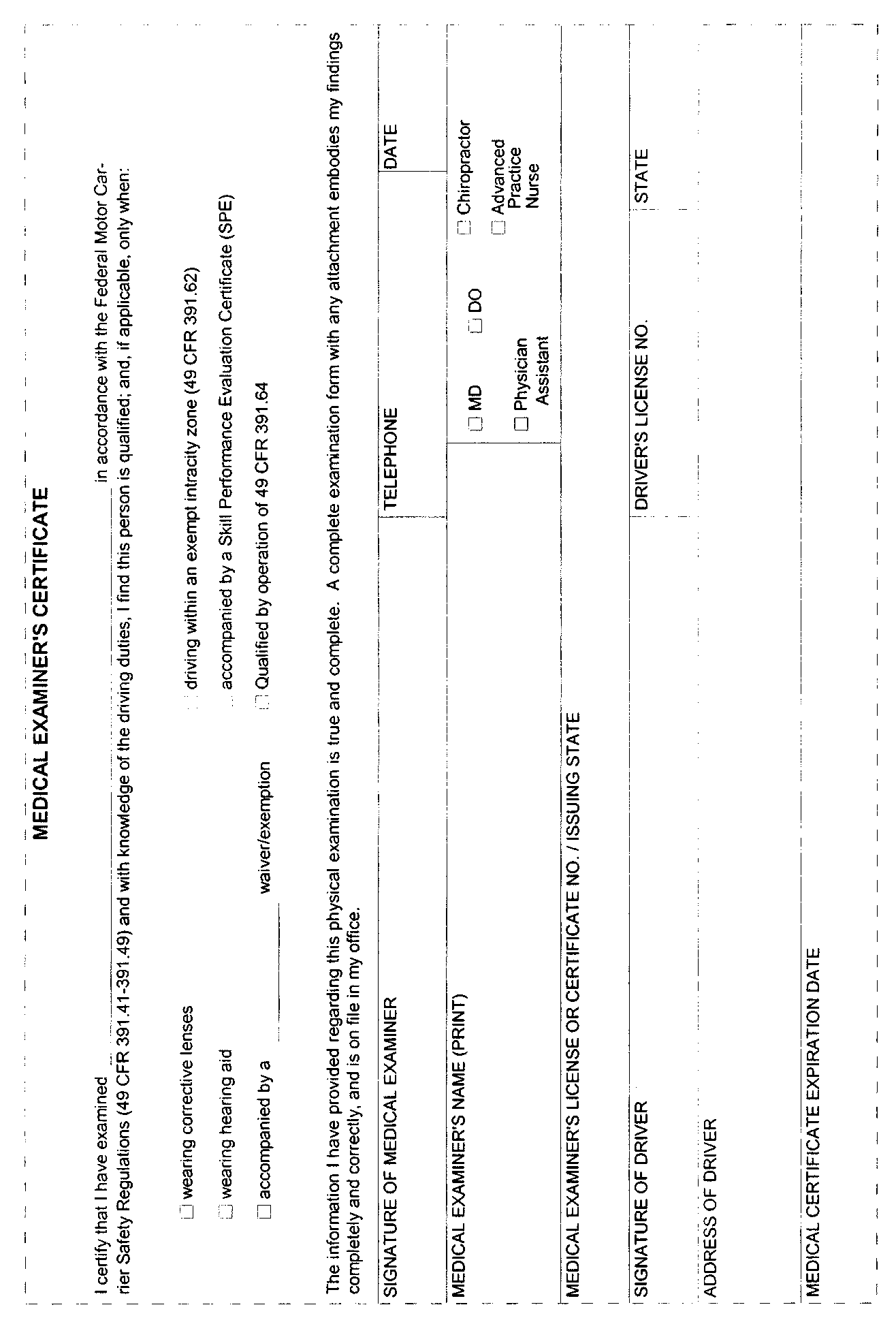 Federal Register Physical Qualification of Drivers; Medical