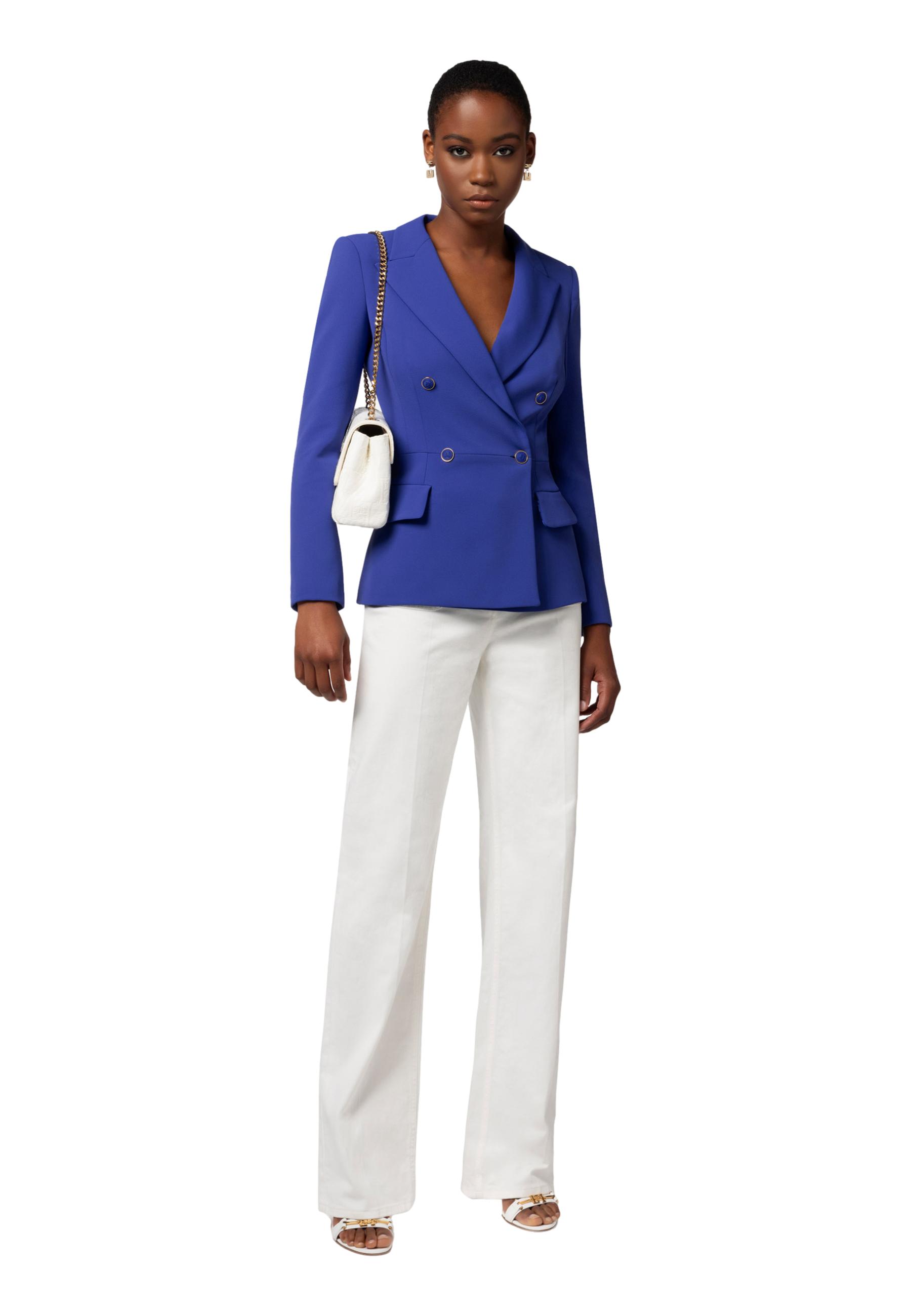 Color Carta Da Zucchero Tuta Doppiopetto Elisabetta Franchi