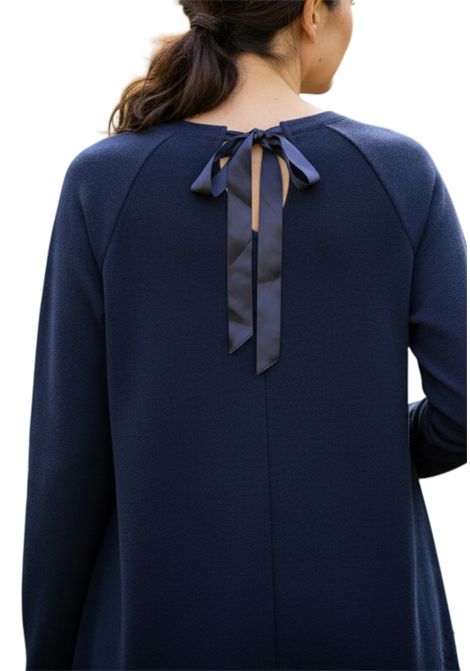 Crew-neck sweater with micro sequins ISTINTI | sweaters | 31723BLU