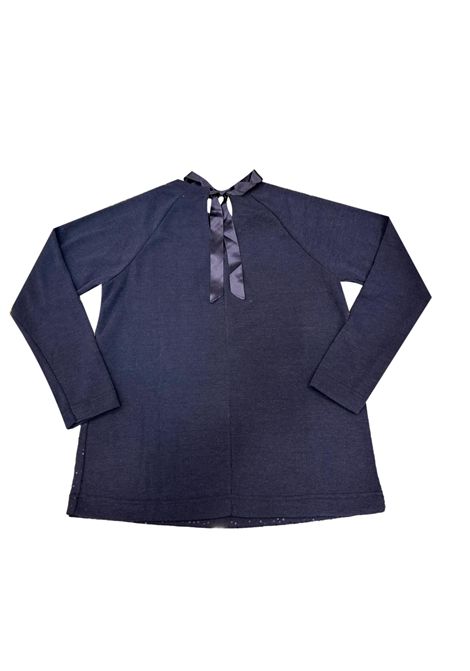 Crew-neck sweater with micro sequins ISTINTI | sweaters | 31723BLU