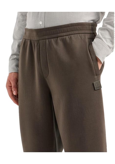 STRETCH COTTON JOGGER TROUSERS WITH CONTRASTING BAND ARMANI EXCHANGE | Trousers | 6DZPHD ZJNPZ4892