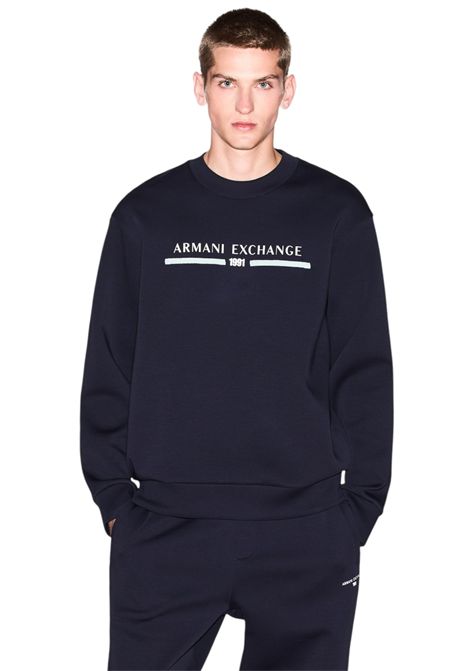Felpa girocollo con logo ARMANI EXCHANGE | Felpe | XM000982 AF10818UB101