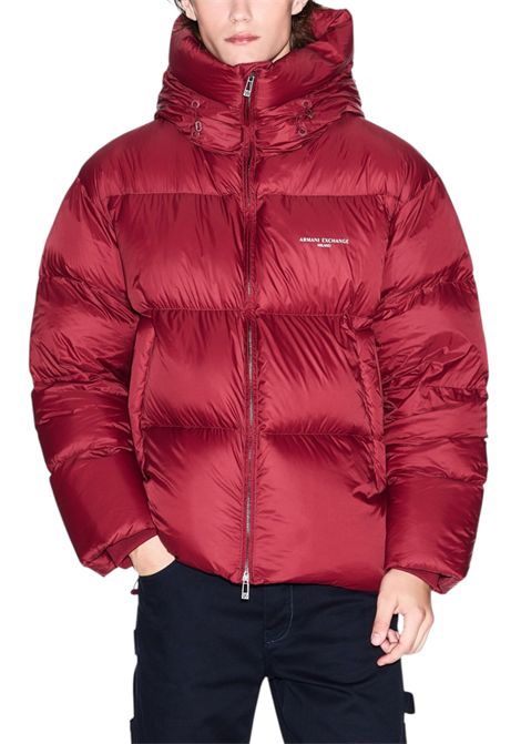 Satin Hooded Down Jacket ARMANI EXCHANGE | jackets | XM001115 AF16589UA328