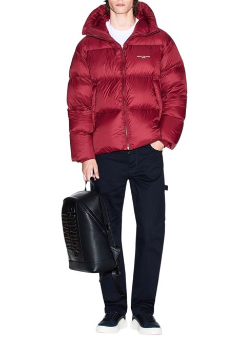 Satin Hooded Down Jacket ARMANI EXCHANGE | jackets | XM001115 AF16589UA328