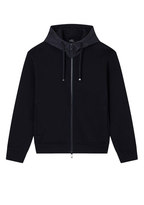 Cotton blend hoodie with zip ARMANI EXCHANGE | Sweatshirts | XM001891 AF10818UC001