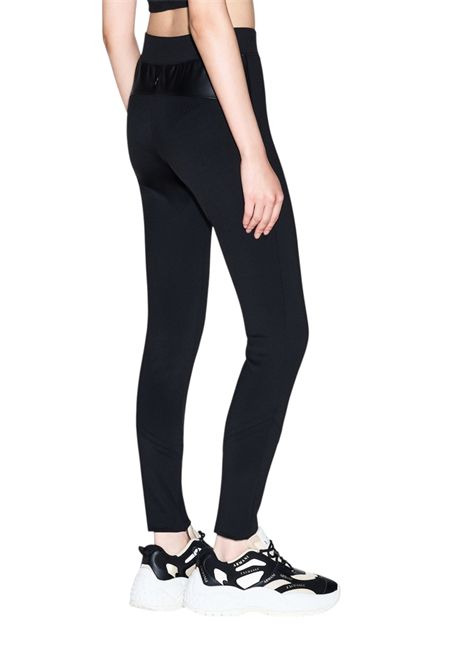 Leggings with faux leather insert ARMANI EXCHANGE | Trousers | XW000754 AF16139UC001