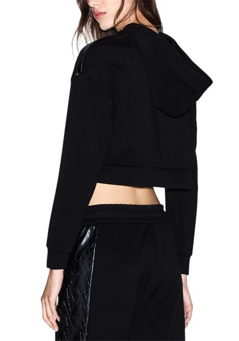 Felpa cropped con inserto logato ARMANI EXCHANGE | Felpe | XW000996 AF1611UC001