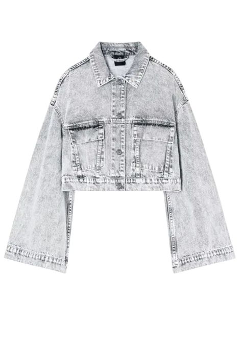 giubbino in denim con manica svasata ARMANI EXCHANGE | Giubbotti | XW001394 AF16180M8088