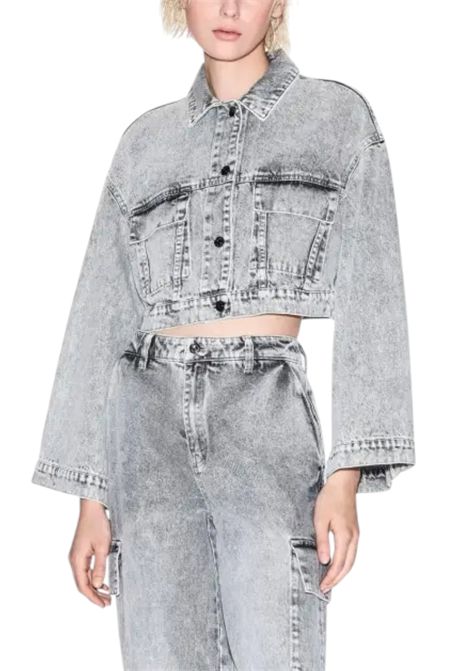 giubbino in denim con manica svasata ARMANI EXCHANGE | Giubbotti | XW001394 AF16180M8088