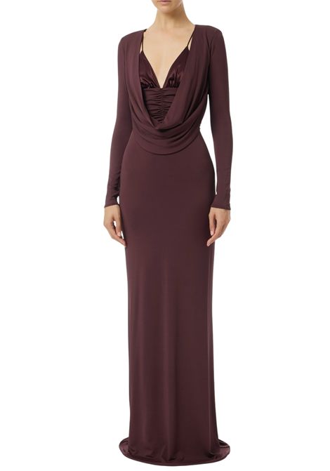 Abito Red Carpet in jersey crêpe fluido ELISABETTA FRANCHI | Abiti | ABR0356E2EA4