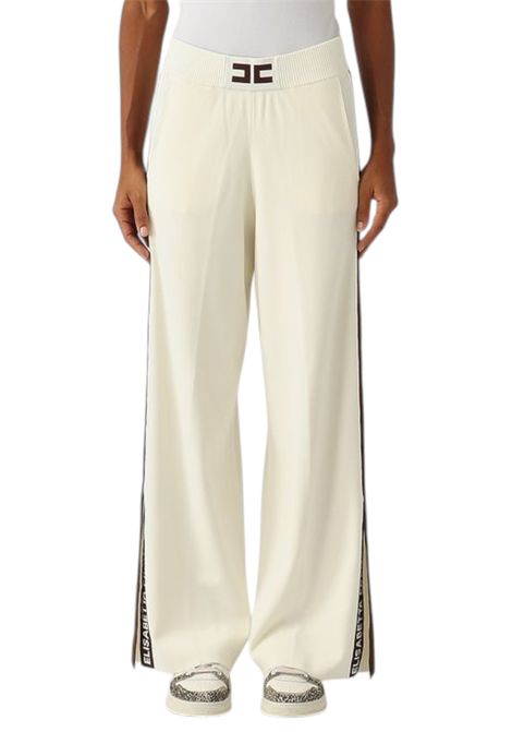 Viscose trousers with shiny bands ELISABETTA FRANCHI | Trousers | KP69S56E2EG2