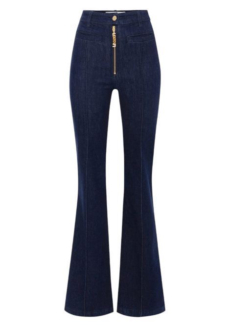 Jeans with a jeweled zip ELISABETTA FRANCHI | Trousers | PJ05D56E2104