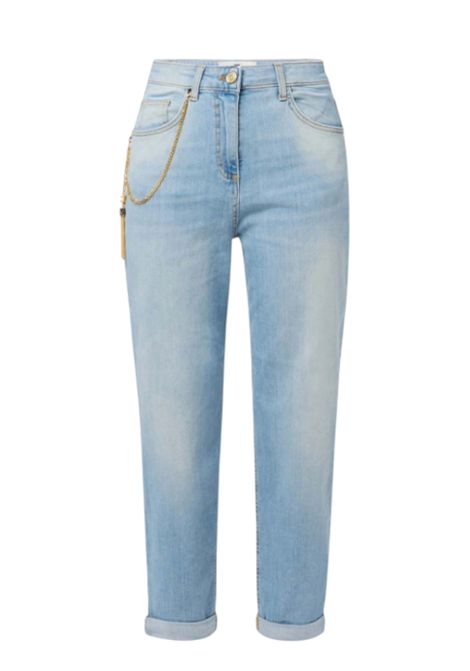 BOYFRIEND JEANS WITH CHAIN ELISABETTA FRANCHI | Jeans | PJ22D50E2192