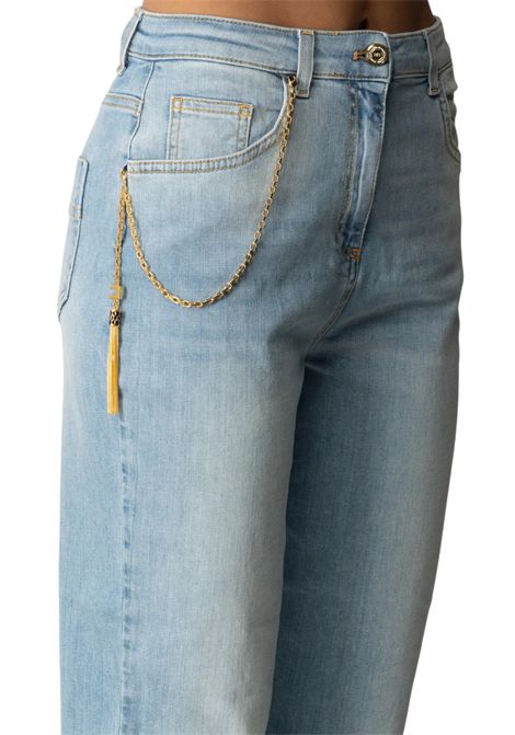 BOYFRIEND JEANS WITH CHAIN ELISABETTA FRANCHI | Jeans | PJ22D50E2192
