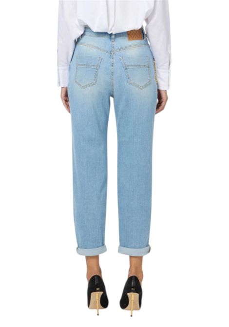 BOYFRIEND JEANS WITH CHAIN ELISABETTA FRANCHI | Jeans | PJ22D50E2192
