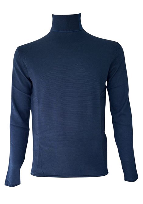 Maglione a collo alto in lana vergine jacquard con ricami a righe EMPORIO ARMANI | Maglie | EM002025 AF14195FB068