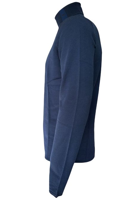 Maglione a collo alto in lana vergine jacquard con ricami a righe EMPORIO ARMANI | Maglie | EM002025 AF14195FB068