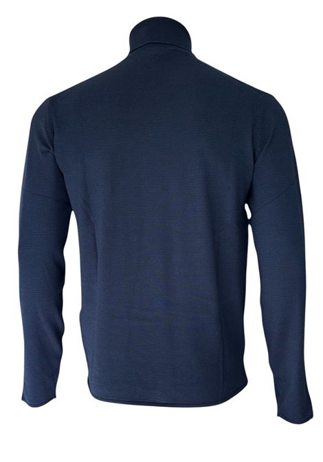 Maglione a collo alto in lana vergine jacquard con ricami a righe EMPORIO ARMANI | Maglie | EM002025 AF14195FB068