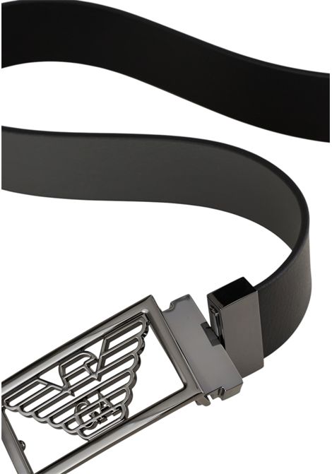 Cintura reversibile in pelle bicolore con un lato in pelle palmellato EMPORIO ARMANI | Cinture | Y4S507 Y134J88244