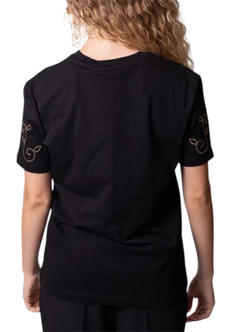 Logo and Studded T-Shirt JUST CAVALLI | T-shirt | 79PAHE17 CJ110G89
