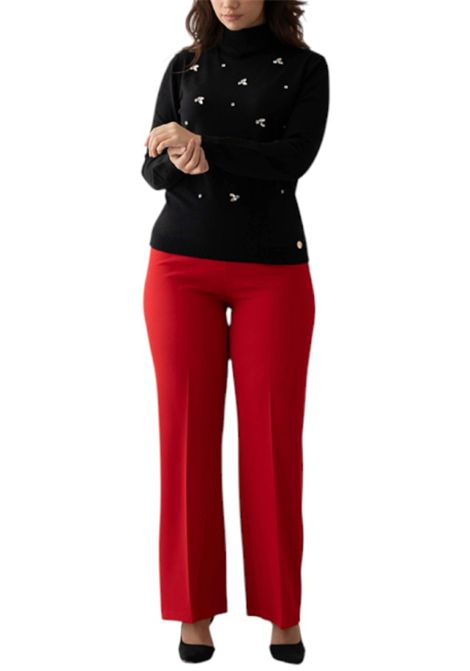  High-neck jumper with jewelled appliqués OLTRETEMPO | sweaters | OT4985003