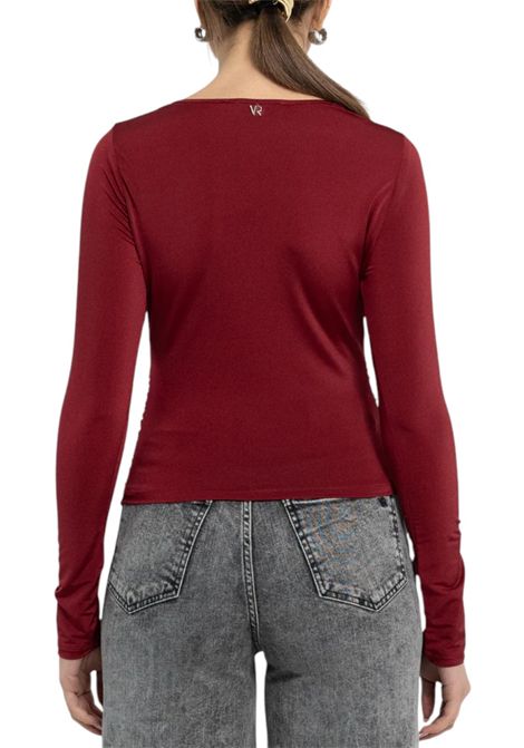 Maglia con scollo ad anello in jersey lucido VALENTINA RIO | Maglie | V4274/01575