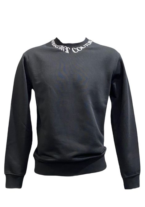 Felpa Nera con Logo al Girocollo VERSACE JEANS COUTURE | Maglie | 79GAIP03 CF06P899
