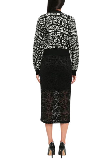 Crewneck sweater with all-over logo VERSACE JEANS COUTURE | sweaters | 79HAF20M CMH47899