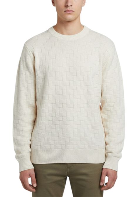 Maglia girocollo con lavorazione a rilievo MASQ | Maglie | M5625 6510125