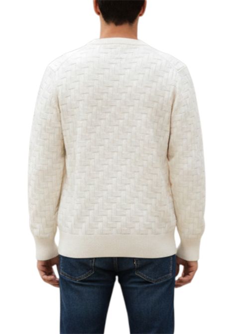 Maglia girocollo con lavorazione a rilievo MASQ | Maglie | M5625 6510125