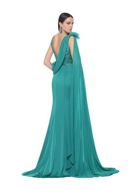 Long dress with appliqué bodice IMPERO | dress | MH21100155M