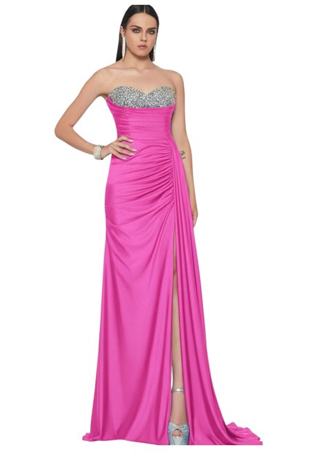 Long dress with appliques at the neckline IMPERO | dress | OYD13/21910