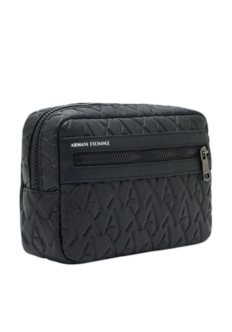 Clutch bag with embossed logo across the entire surface ARMANI EXCHANGE | Beauty Case | XM001272 AF12133UC001