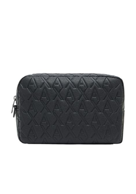 Clutch bag with embossed logo across the entire surface ARMANI EXCHANGE | Beauty Case | XM001272 AF12133UC001