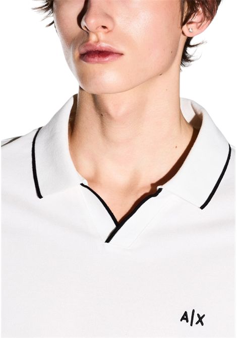 Classic polo shirt in breathable cotton piqué ARMANI EXCHANGE | polo shirts | XM002401 AF10366U0009